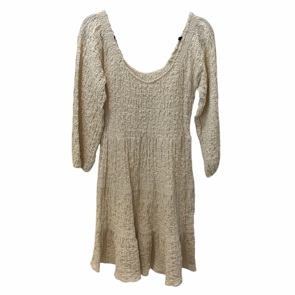 Saltwater Luxe Natural Lane Mini Dress • Coastal Boho Cottagecore Large - Picture 5 of 7